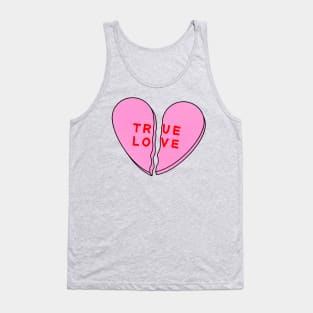 Broken Candy Heart Pink Tank Top